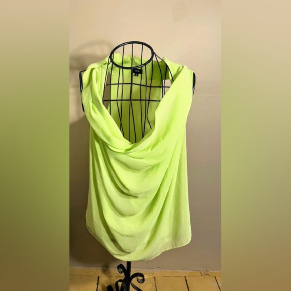 Fate Neon Lime Draped Tank Top